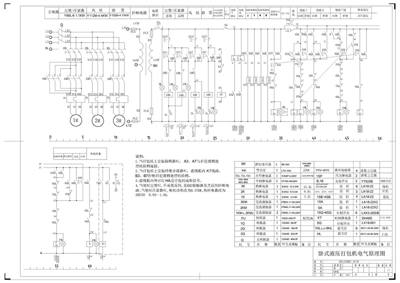 1 機器外形圖Outlook of the machine 2 地腳設(shè)計圖Ground Mounting Instruction 3 液壓原理圖Hydraulic Principle Figure 4 電氣原理圖Electricity Principle Figure 5 電氣連線圖Electrics Connection Figure 6 液壓油管聯(lián)接示意圖Hydraulic Oil Pipes Connection Figure 7 壓棉小車調(diào)整示意圖Cotton Press Cart Adjustment Figure 8 液壓元件安裝示意圖Hydraulic Components Set-up Figure